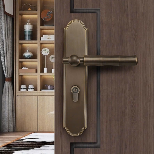 Khoá cửa Phân thể bằng đồng Cao cấp  mã 58H072 - Màu Đồng Cổ