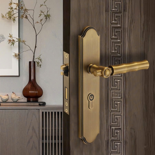 Khoá cửa Phân thể bằng đồng Cao cấp  mã 58H072 - Màu Đồng rêu