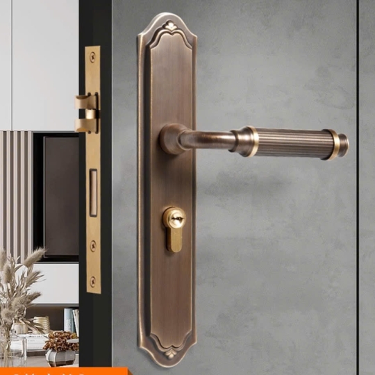 Khoá cửa phòng cổ điển bằng đồng mã  BR20195-C