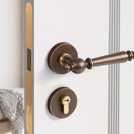 Khoá cửa Phân thể  vàng đồng cao cấp  mã BR122- Dòng B