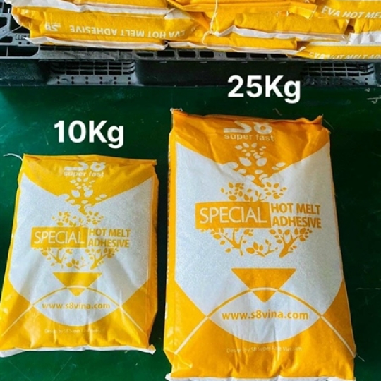 Keo hạt S8 - nhiệt độ cao 180 - 210 độ C màu trắng sáng