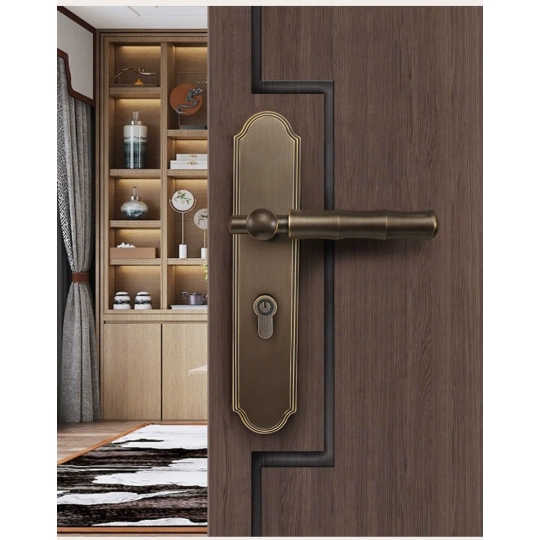 Khoá cửa Phân thể bằng đồng Cao cấp  mã 58H072 - Màu Đồng Cổ