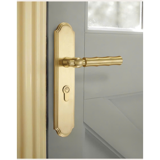 Khoá cửa Phân thể bằng đồng cao cấp  mã 58H072 - Màu Vàng mờ