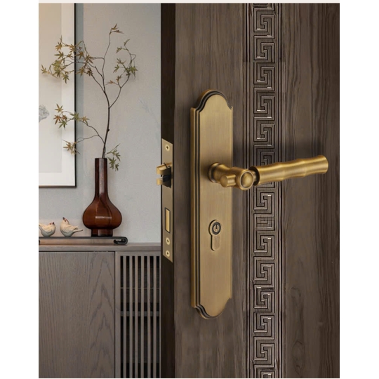 Khoá cửa Phân thể bằng đồng Cao cấp  mã 58H072 - Màu Đồng rêu