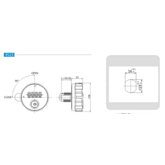 Khóa tủ Locker WT 1300