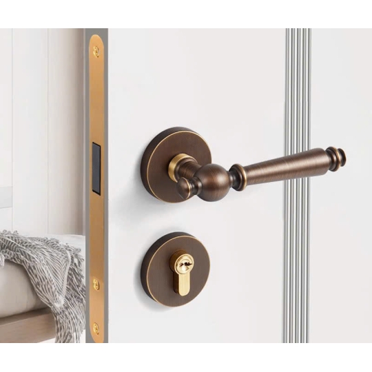 Khoá cửa Phân thể  vàng đồng cao cấp  mã BR122- Dòng B