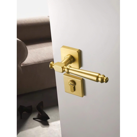 Khoá cửa Phân thể  bằng đồng Dòng FRENCH RETRO   - Màu Vàng mờ