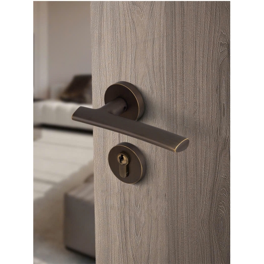 Khoá cửa Phân thể bằng đồng cao cấp  mã BL1202- Màu Đồng rêu