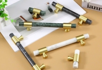 TAY NẮM ĐỒNG THAU KẾT HỢP ĐÁ CẨM THẠCH HIỆN ĐẠI CAO CẤP