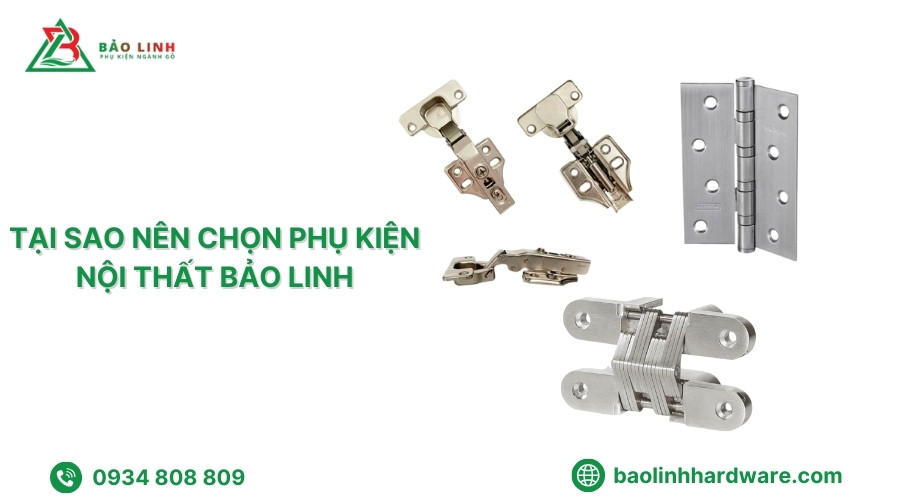 Bản lề cửa gỗ tại phụ kiện nội thất Bảo Linh