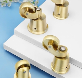BÁNH XE CHÂN BÀN GHẾ TRÒN  BẰNG ĐỒNG MÀU VÀNG CAO CẤP