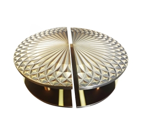 TAY NẮM ĐẠI SẢNH DẠNG BÁN NGUYỆT  - HOA VĂN ĐỒNG TÂM DẬP NỔI