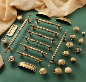 Tay nắm Tủ đồng Thau châu Âu cổ điển BL8818