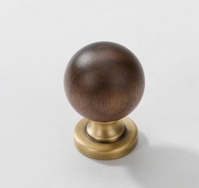 Tay Nắm Đồng kết hợp Gỗ -  TN8030 - Phi 25mm