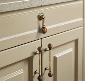 Tay Nắm Đồng kết hợp Gỗ -  TN8030 - 128 mm