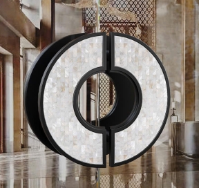 TAY NẮM CỬA ĐẠI SẢNH DẠNG BÁN NGUYỆT  NGỌC TRAI CAO CẤP