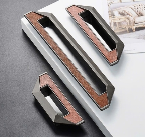 Tay nắm âm Hợp kim Cao Cấp kết Hợp Da TN6624