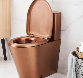 Bồn cầu 2 khối tựa lưng inox cao cấp 8810 - Màu  Hồng