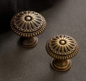 Tay Núm đồng Hoa Cúc màu Rêu