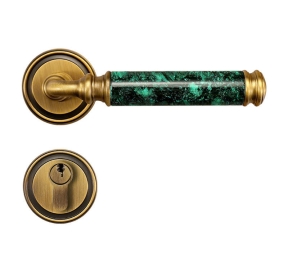  Khoá cửa Đồng thau Kết hợp Đá cẩm thạch - Màu đồng Pháp