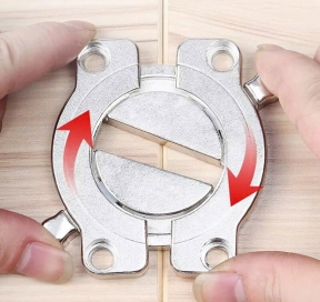 CHỐT KHÓA DẸP 2 MẢNH. KHÓA XOAY DÙNG CHO CỬA 2 CÁNH PHẲNG