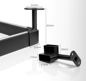 Bas đỡ  Góc Vuông Thanh  nhôm  treo áo  