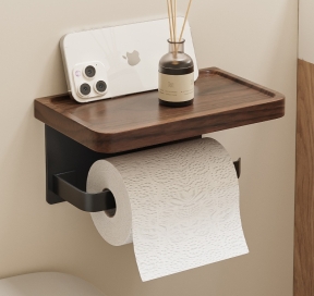 Kệ gỗ đa năng WC gỗ óc chó - Mẫu 01