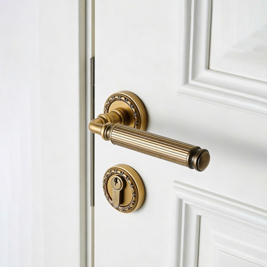 Khoá cửa Phân thể  Đồng cao cấp Màu Đồng Pháp Mã BL 07