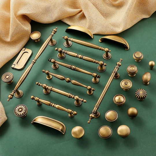 Tay nắm Tủ đồng Thau châu Âu cổ điển BL8818