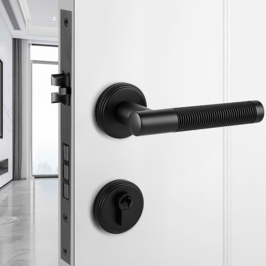 Khoá cửa  phòng bằng Đồng cao cấp màu đen BR3-2265 