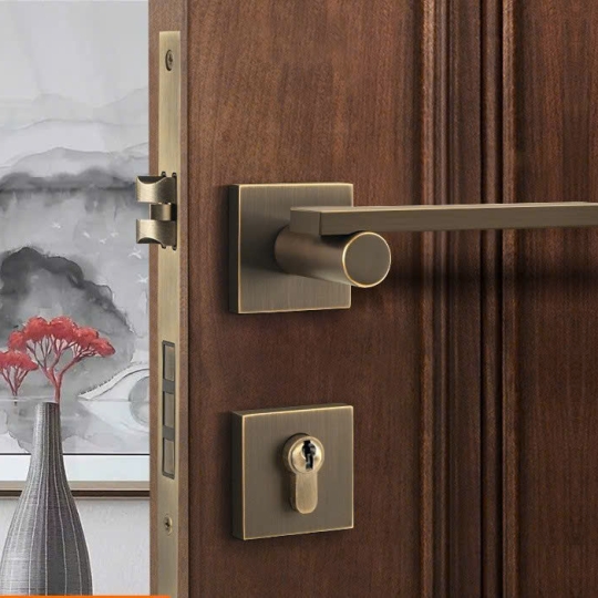  Khoá cửa Phân thể  Đồng thau  Màu Rêu BR7  - 98FBS 