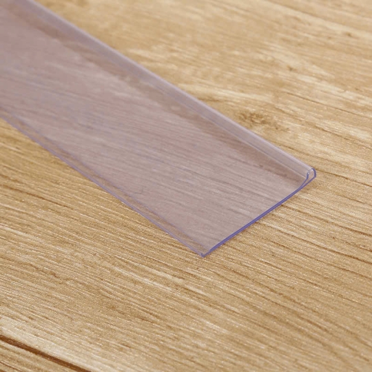 NẸP NHỰA PVC TRONG SUỐT BẢN 42 ( DÙNG TRONG HỆ KỆ SIÊU THỊ)