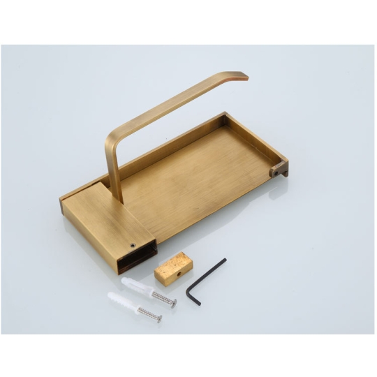 Giá Đỡ Khăn Giấy Vệ Sinh Kết Hợp Khay Để Điện Thoại Đồng Thau Mã F6706B
