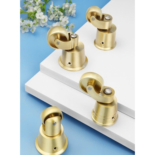 BÁNH XE CHÂN BÀN GHẾ TRÒN  BẰNG ĐỒNG MÀU VÀNG CAO CẤP
