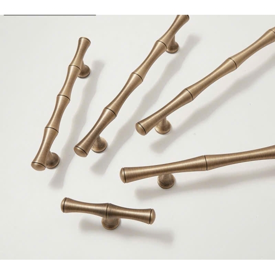 Tay nắm Tủ dạng Thân Trúc  Bằng Đồng Thau Cao Cấp -  TN 842