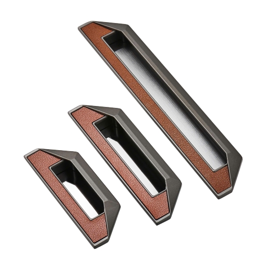 Tay nắm âm Hợp kim Cao Cấp kết Hợp Da TN6624