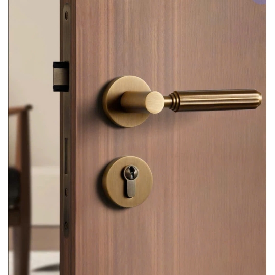  Khoá cửa Phân thể  Đồng cao cấp Màu Đồng Pháp BR7  - 23301 