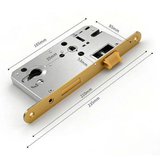  Khoá cửa Đồng thau Kết hợp Đá cẩm thạch - Màu đồng Pháp