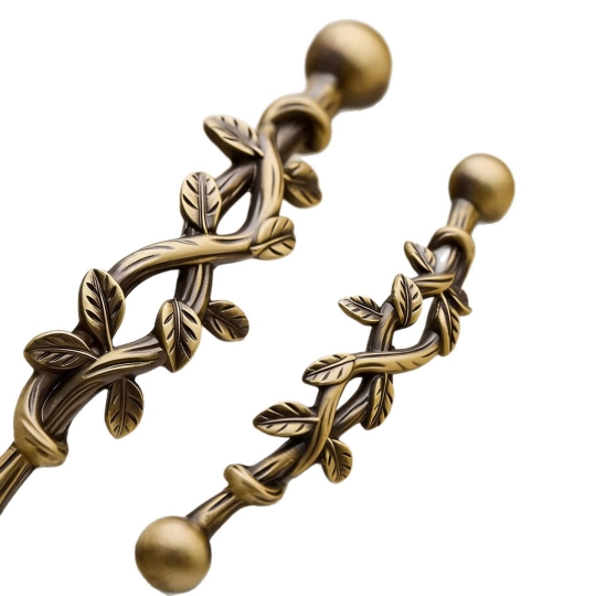 Tay nắm Đồng thau Cành lá  màu Đồng Pháp