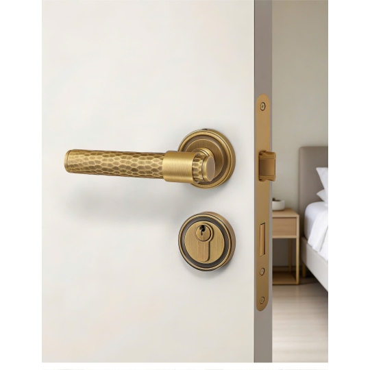 Khoá cửa Phân thể  Đồng cao cấp Màu Đồng Pháp Mã 72F101329