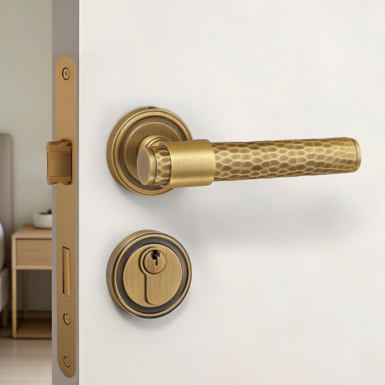 Khoá cửa Phân thể  Đồng cao cấp Màu Đồng Pháp Mã 72F101329