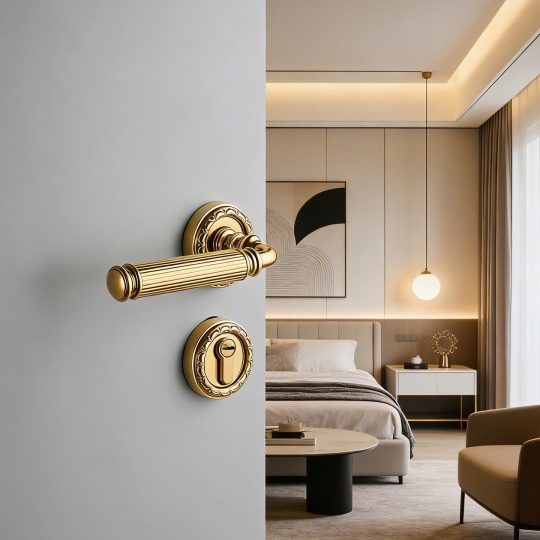 Khoá cửa Phân thể  Đồng cao cấp Màu Đồng Pháp Mã BL 07