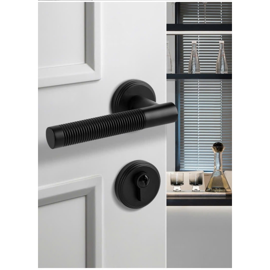 Khoá cửa  phòng bằng Đồng cao cấp màu đen BR3-2265 