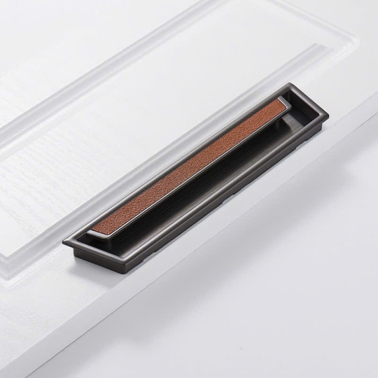 Tay nắm âm Hợp kim Cao Cấp kết Hợp Da TN6608