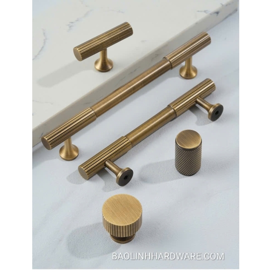 Tay nắm Đồng thau Retro kiểu Pháp Cổ điển BL8890