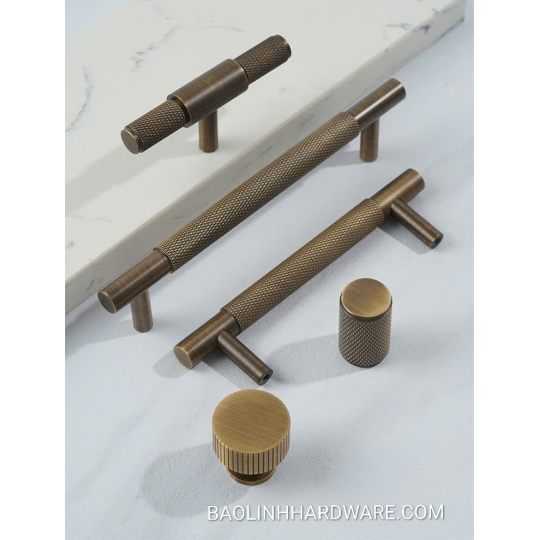 Tay nắm Đồng thau Retro kiểu Pháp Cổ điển BL8838