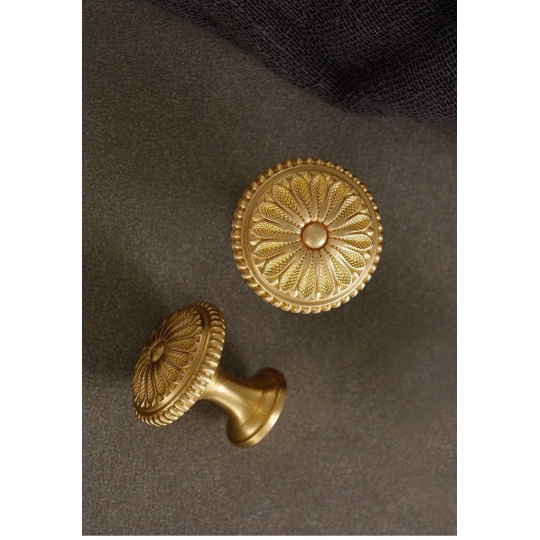 Tay Núm đồng Hoa cúc vàng mờ