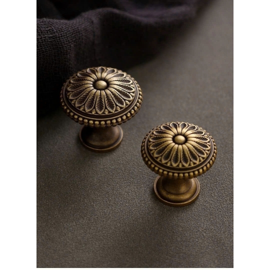 Tay Núm đồng Hoa Cúc màu Rêu