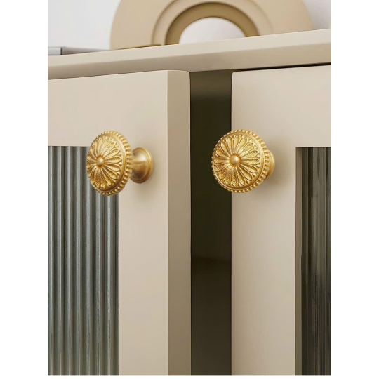 Tay Núm đồng Hoa cúc vàng mờ