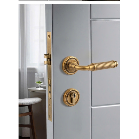  Khoá cửa  Phân thể  Đồng cao cấp Màu Đồng BR2019 Rêu